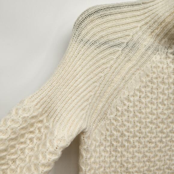 Anthropologie Cream Alpaca Blend Bia Chunky Knit Tunic Sweater Women's XS - Picture 6 of 11